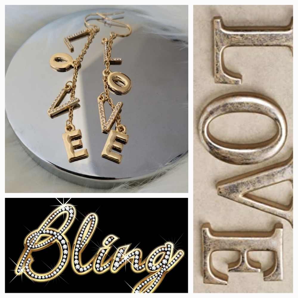 L-O-V-E Dangle Earrings